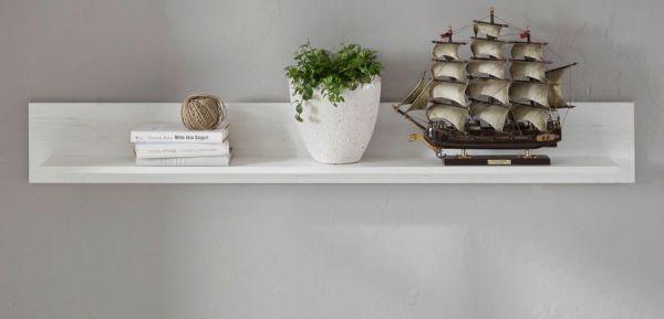 Wandboard Hooge in Pinie wei� Landhaus Wandregal 150 x 20 cm