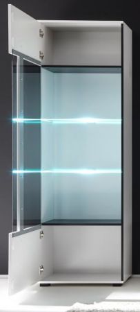 Wohnwand Design-D in Hochglanz wei� Anbauwand 4-teilig 350 x 200 cm