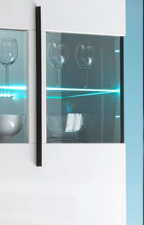 Highboard Design-D in Hochglanz wei� Kommode 90 x 140 cm Anrichte