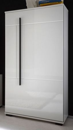 Kommode Design-D in Hochglanz wei� Anrichte 60 x 126 cm