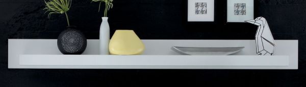 Wandboard Design-D in wei� Hochglanz Wandregal 200 x 20 cm