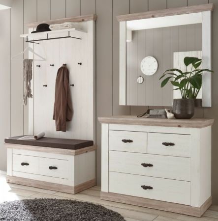 Kommode Rovola in Pinie wei� / Oslo Pinie Landhaus 107 x 84 cm Schubladenkommode