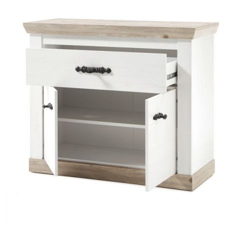 Kommode Rovola in Pinie wei� / Oslo Pinie Landhaus 107 x 89 cm