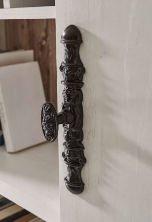 Wohnwand Rovola in Pinie wei� / Oslo Pinie Landhaus Schrankwand 4-teilig 352 x 170 cm