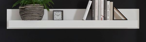 Wandboard Nobile in wei� Hochglanz Wandregal 150 x 22 cm