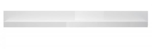 Wandboard Nobile in wei� Hochglanz Wandregal 217 x 22 cm