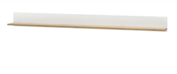 Wandboard Center in wei� und Wotan Eiche Wandregal 170 x 15 cm