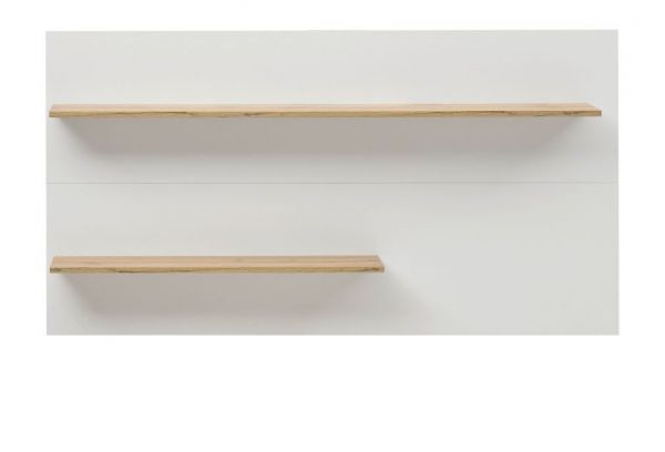 Wandpaneel Center in wei� und Wotan Eiche Wandboard 155 x 80 cm