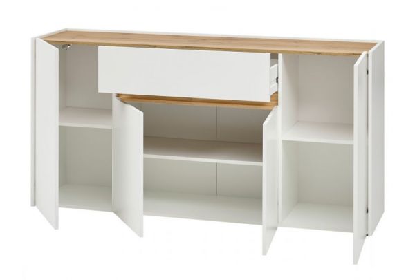 Sideboard Center in wei� und Wotan Eiche Kommode 170 x 87 cm