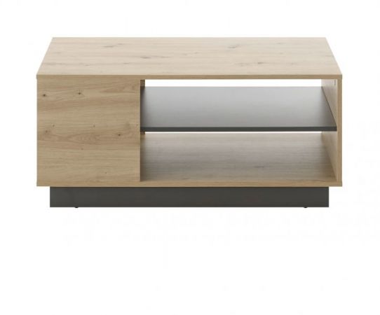 Couchtisch Louna in Eiche Artisan und Graphit grau Wohnzimmer Beistelltisch 100 x 60 cm