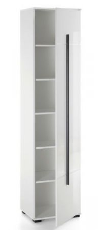 Badezimmer Hochschrank Design-D in wei� Hochglanz Badschrank 45 x 200 cm