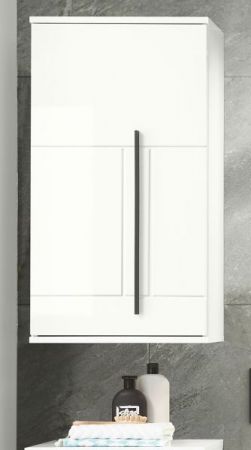 Badezimmer H�ngeschrank Design-D in wei� Hochglanz Badschrank h�ngend 45 x 85 cm