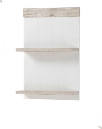 Badezimmer H�ngeregal Rovola in Pinie wei� / Oslo Pinie Landhaus Wandregal 40 x 62 cm Regal h�ngend