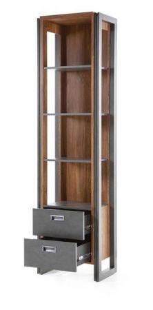 Badezimmer Regal Auburn in Eiche Stirling und Matera grau Badm�bel Hochschrank 49 x 202 cm