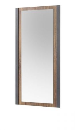 Badezimmer Spiegel Auburn in Eiche Stirling und Matera grau Badm�bel Wandspiegel 54 x 108 cm