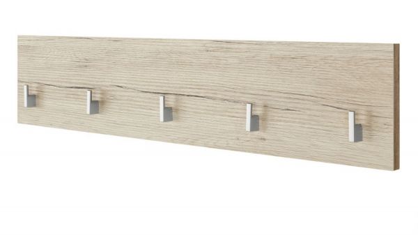 Garderobenpaneel Malea in Eiche San Remo Garderobenleiste 88 x 18 cm Wandgarderobe