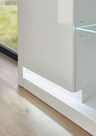 TV-Lowboard Ladis in wei� Hochglanz TV Unterteil in Komforth�he XL-Board 198 x 61 cm