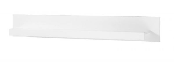 Wandboard Ladis in wei� Hochglanz Wandregal 150 x 21 cm