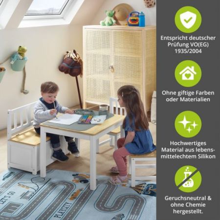 BOMI� Kindersitzgruppe Amy in Kiefer naturbelassen Sitzgruppe Kindertisch und 2 x Stuhl