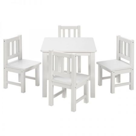 BOMI� Kindersitzgruppe Amy in wei� Sitzgruppe Kindertisch und 4 x Stuhl