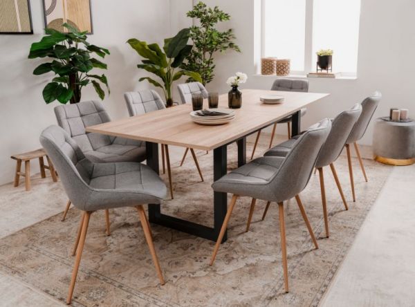 Esstisch Malta in Sonoma Eiche und Anthrazit, ausziehbar 160 - 200 x 90 cm