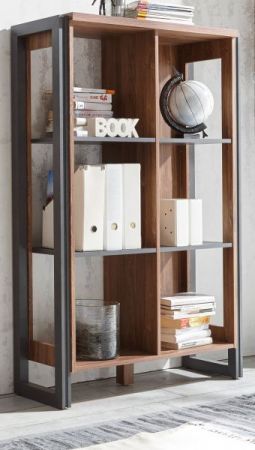 Regal Auburn in Eiche Stirling und Matera grau Regalschrank 90 x 140 cm B�cherregal