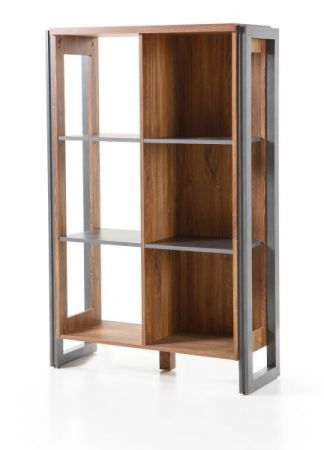 Regal Auburn in Eiche Stirling und Matera grau Regalschrank 90 x 140 cm B�cherregal