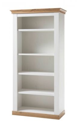 Regal Hemsby in wei� Pinie und Eiche Wotan Landhaus Standregal 102 x 202 cm