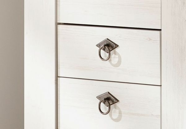 TV-Lowboard Hemsby in wei� Pinie und Eiche Wotan Landhaus TV Unterteil mit Komforth�he 183 x 64 cm