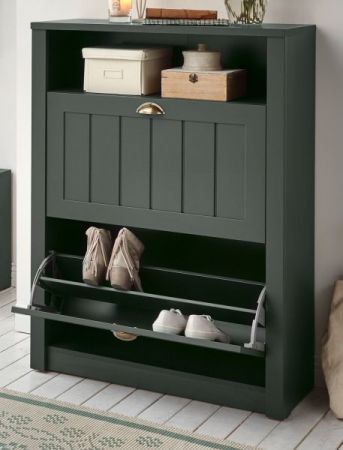 Schuhschrank Forres in gr�n Landhausstil Flur Schuhkipper 80 x 112 cm