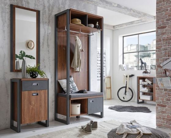 Kommode Auburn in Eiche Stirling und Matera grau Anrichte 55 x 81 cm