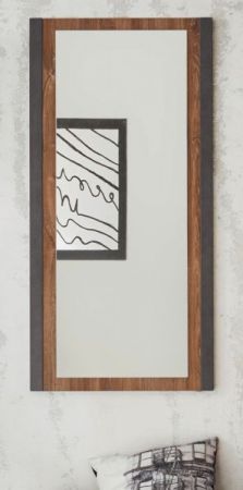 Garderobenspiegel Auburn in Eiche Stirling und Matera grau Flur Diele Spiegel 54 x 108 cm