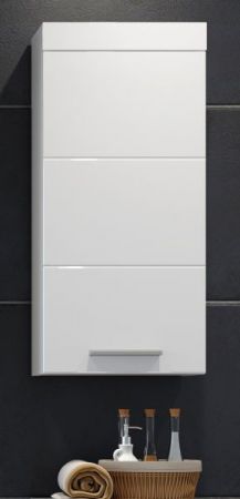 Badezimmer H�ngeschrank Aura in wei� Hochglanz Badschrank h�ngend 35 x 75 cm