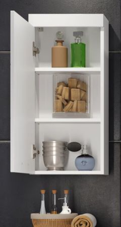 Badezimmer H�ngeschrank Aura in wei� Hochglanz Badschrank h�ngend 35 x 75 cm