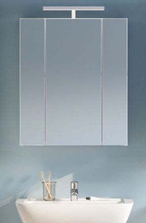Badezimmer Spiegelschrank Leon in wei� Badschrank 3-t�rig 60 x 70 cm