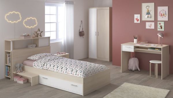 Parisot Kinder- und Jugendzimmer Set 5-teilig Charly15 in Akazie und wei�