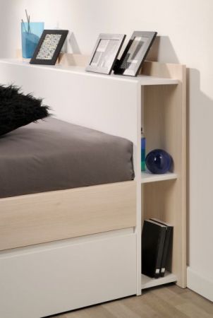 Parisot Stauraumbett Most6 in Akazie und wei� Bett mit 3 x Schubkasten Liegefl�che 160 x 200 cm