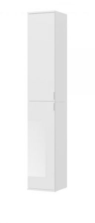 Stauraumschrank SystemX in wei� Hochglanz Mehrzweckschrank 30 x 193 cm Hochschrank