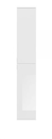 Stauraumschrank SystemX in wei� Hochglanz Mehrzweckschrank 30 x 193 cm Hochschrank