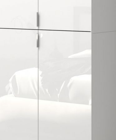 Stauraumschrank SystemX in wei� Hochglanz Mehrzweckschrank 30 x 193 cm Hochschrank