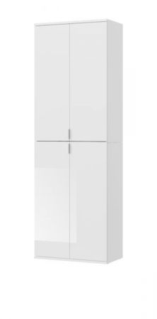 Garderobenschrank SystemX in wei� Hochglanz Schuhschrank 61 x 193 cm