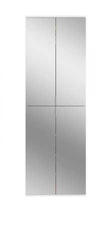 Garderobenschrank SystemX in wei� Schrank mit Spiegelt�ren und variabler Einteilung 61 x 193 cm