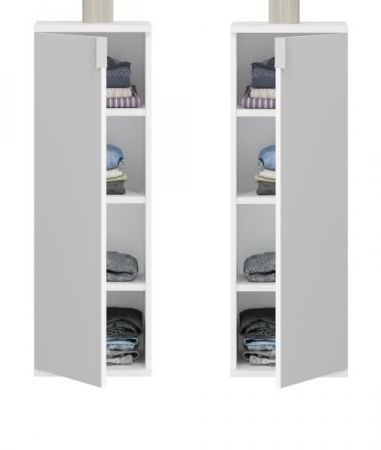 Kommode SystemX in wei� Hochglanz Mehrzweckschrank 30 x 99 cm