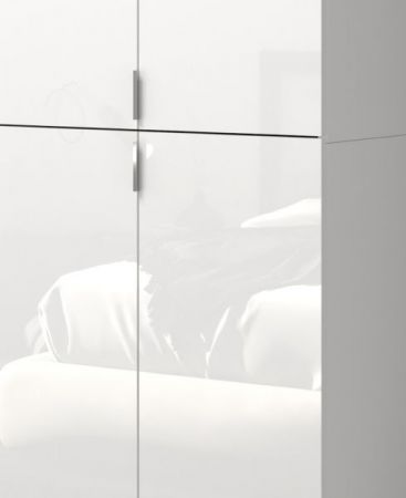 Kommode SystemX in wei� Hochglanz Sideboard Mehrzweckschrank 122 x 99 cm