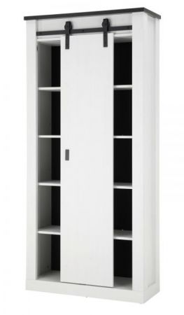 Garderobe Set 3-teilig Stove in wei� Pinie und anthrazit Landhaus Garderobenkombination 206 x 201 cm