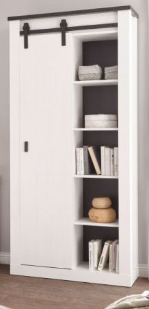 B�rom�bel Set Stove in wei� Pinie und anthrazit Landhaus mit Aktenschrank