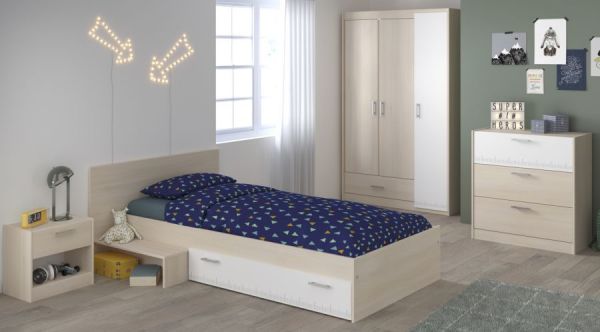 Parisot Kinder- und Jugendzimmer Set 4-teilig Charly12 in Akazie und wei�