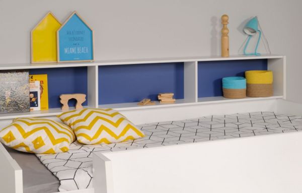 Parisot Etagenbett TamTam11 in wei� mit blau oder pink Kinder und Jugendzimmer Hochbett 208 x 164 cm