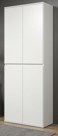 Garderobenschrank Metro in Wei�, 4-t�riger Schuhschrank 74 x 191 cm