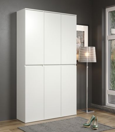 Garderobenschrank Metro in Wei�, Garderobe und Schuhschrank 111 x 191 cm